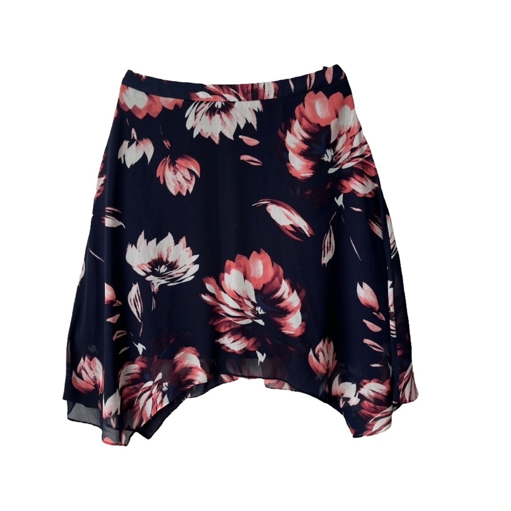 The Limited floral asymmetrical hem skirt